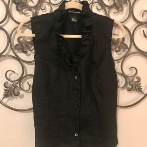 Ruffled neck, suit tank top